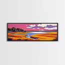 Marshland View, Nature Wall Art, Serene Landscape, Framed Canvas Print, Warm Colors, Tranquil Decor, Home Accent, Large Painting