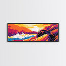 Lake Sunset, Dramatic Sky, Canvas Print, Nature Lover Wall Art, Vibrant Home Decor, Warm Color Palette, Boho Landscape Print