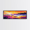 Coastal Grasses, Ocean Sunset, Canvas Print, Beach Art, Serene Landscape, Nautical Home Decor, Relaxing Wall Art, Living Room Decor