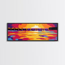 Waterfall Reflection, Sunset Glow, Bold Landscape, Canvas Print, Nature Wall Art, Vibrant Colors, Living Room Art, Modern Aesthetic