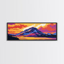 Majestic Mountain Art, Bold Colorful Landscape, Vibrant Sunset Scenery, Rustic Lodge Wall Decor, Western Adventure Aesthetic, Canvas Print