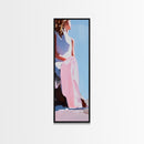 Elegant Woman, Soft Pastel Art, Feminine Portrait, Framed Canvas Print, Contemporary Aesthetic, Living Room Wall Art, Dreamy Abstrac