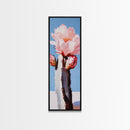 Blooming Cactus, Floral Wall Art, Desert Decor, Boho Aesthetic, Southwestern Art, Vibrant Botanical Painting, Canvas Print