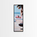 Ocean Breeze, Coastal Tranquility, Beach House Aesthetic, Canvas Print, Soft Pastel Colors, Modern Wall Art, Relaxing Home Decor