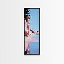 Woman by the Sea, Dreamy Coastal Art, Feminine Minimalist Print, Framed Canvas Print, Elegant Wall Art, Bedroom Decor, Modern Aesthetic