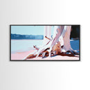 Lake Reflection, Tranquil Water, Nature Art, Peaceful Landscape, Forest Painting, Serene Aesthetic, Modern Minimalist, Canvas Print