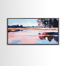 Marshland Serenity, Nature Landscape Art, Tranquil Scenery, Warm Neutrals, Earthy Wall Decor, Relaxing Aesthetic, Canvas Print, Bedroom