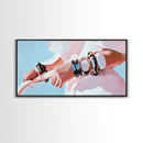 Modern Fashion, Bold Jewelry, Chic Art, Framed Canvas Print, Contemporary Wall Art, Feminine Decor, Minimalist Aesthetic, Bedroom Art