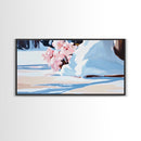 Snow Blossoms, Winter Floral Art, Canvas Print, Christmas Wall Decor, Elegant Wall Art, Nature Inspired Painting, Bedroom Wall Art
