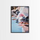 Water Reflection, Peaceful Scene, Tranquil Art, Framed Canvas Print, Calming Wall Decor, Soft Pastel Aesthetic, Nature Inspired Art