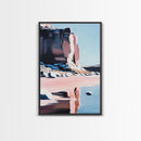 Canyon Reflection, Desert Landscape, Modern Southwest, Nature Wall Art, Framed Canvas Print, Earthy Tones, Office Decor, Boho Aesthetic