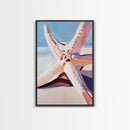 Starfish, Beach Decor, Coastal Wall Art, Nautical Print, Boho Art, Pastel Aesthetic, Ocean Lover Gift, Canvas Print, Living Room Art