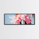 Flower Bicycle, Romantic Aesthetic, Feminine Wall Art, Soft Pastel Painting, Canvas Print, Bedroom Wall Art, French Chic Decor