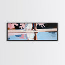 Reflection Beauty, Elegant Aesthetic, Nature Painting, Romantic Minimalism, Framed Canvas Print, Living Room Decor, Feminine Artwork