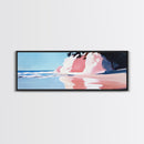 Clifftop Beach, Coastal Escape, Summer Art, Canvas Print, Ocean View Wall Art, Living Room Art, Beach Decor, Beach House Art