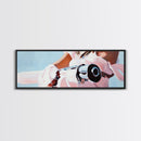 Western Girl, Cowgirl Aesthetic, Feminine Art, Framed Canvas Print, Rustic Wall Art, Minimalist Art, Boho Decor, Bedroom Art