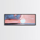 Sunset Glow, Ocean Horizon, Beach Scene, Modern Coastal, Framed Canvas Print, Minimalist Wall Art, Living Room Decor, Gift Idea