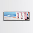 Seascape Painting, Minimalist Beach Art, Coastal Breeze Print, Nautical Theme Decor, Ocean Lover Gift, Canvas Print
