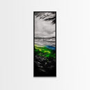 Abstract Landscape Wall Art, Green and Blue Coastal Decor, Nature Inspired Art, Modern Home Decor, Office Wall Art,