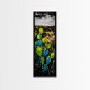 Cactus Art, Desert Landscape, Southwestern Decor, Bold Colors, Framed Canvas Print, Boho Wall Art, Nature Inspired, Vibrant Earthy Art