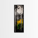Birch Forest, Black and White Art, Nature Wall Art, Framed Canvas Print, Rustic Woodland, Farmhouse Decor, Living Room Artwork