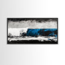 Ocean Wave, Blue, Modern, Canvas Print, Abstract Coastal Wall Art, Surfing Theme Artwork, Contemporary Beach Decor, Large Wall Art