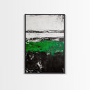 Green Horizon, Abstract Landscape, Contemporary Painting, Bold Nature Art, Modern Home Wall Decor, Unique Artwork, Canvas Print