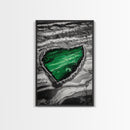 Emerald Pool, Abstract Geode, Nature Art, Textured Painting, Framed Canvas Print, Modern Earth Tones, Office Wall Art, Luxe Home Decor