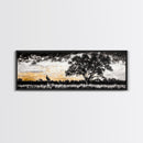 Lone Eagle and Tree, Dramatic Sunset Art, Wildlife Wall Decor, Rustic Nature Print, Framed Canvas Print, Office or Living Room Art