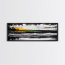 Mountain Reflection, Forest Lake, Scenic Landscape, Nature Canvas Print, Framed Canvas Print, Living Room Art, Wilderness Wall Art
