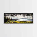 Scenic Overlook, Serene Bay, Landscape Art, Framed Canvas Print, Nature Wall Art, Home Office Decor, Modern Rustic, Coastal View