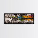 Colorful Rifle, Gun Art, Abstract Firearm Painting, Modern Wall Art, Man Cave Decor, Bold Art, Framed Canvas Print, Unique Gift