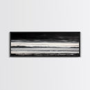 Stormy Mountains, Black and White Art, Monochrome Landscape, Modern Wall Decor, Framed Canvas Print, Nature Inspired, Minimalist Home Art