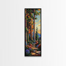 Forest Path, Trees, Autumn - Canvas Print, cozy fall forest wall art, cabin aesthetic, rustic woodland decor, hallway or reading nook wall art