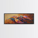 Lobster Art, Bold Seafood, Nautical Kitchen, Coastal Colors, Canvas Print, Dining Room Wall Art, Beach House Decor, Vibrant Sea Life Painting