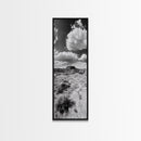 Desert Butte View, Southwest Horizon, Dramatic Sky, Framed Canvas Print, Boho Living Room Art, Western Landscape Photography, Man Cave