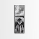 Rowboat Reflection, Still Water, Lake Life, Canvas Print, Rustic Cabin Wall Art, Nature Photography, Bedroom Art, Den Lakehouse Decor
