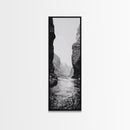 Canyon River, Rugged Passage, Rock Formations, Canvas Print, Nature Explorer Decor, Living Room or Cabin Rustic Wall Art, Bathroom Art