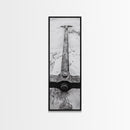 Rusted Anchor, Beach Texture, Metal Detail, Framed Canvas Print, Industrial Coastal Wall Art, Nautical Bathroom Print, Office Decor