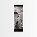 River Path Art, Coastal Landscape Decor, Nature Scene Wall Art, Minimalist Earth Tones, Framed Canvas Print, Beach House Vibe