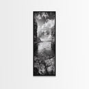 Coastal Cliff Path, Ocean Serenity, Rock Wall Art, Seascape Photography, Framed Canvas Print, Modern Coastal Decor, Bedroom Wall Art