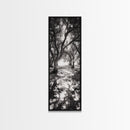 Tree Shadows, Woodland Light, Forest Stroll, Peaceful Canopy, Dappled Light Canvas Print, Cozy Living Room Wall Art, Autumn Decor