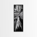 Driftwood Beach, Ocean Texture, Nature Scene, Canvas Print, Rustic Beach Decor, Coastal Wall Art, Bathroom Art, Moody Seaside Print