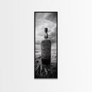Weathered Bottle Beach, Abandoned Object Art, Coastal Still Life Print, Rustic Nautical Wall Decor, Studio or Bar Area, Canvas Print