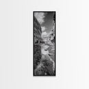 Canyon Stream, Desert Serenity, Nature Escape, Earth Tones, Calm Mood, Framed Canvas Print, Bedroom Wall Art, Minimalist Landscape Art