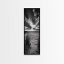 Desert Light Rays, Nature Sunset Art, Dramatic Sky Wall Decor, Canvas Print, Minimalist Desert Landscape, Living Room Wall Art