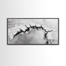 Aerial Desert, Cracked Earth, Modern Texture, Abstract Terrain, Canvas Print, Office Wall Art, Earth Tones, Contemporary Natural Art