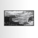 Desert Canyon Vista, Monument Valley View, Rugged Landscape Photography, Framed Canvas Print, Western Living Room Wall Art