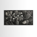 Cactus Blooms, Desert Flowers, Prickly Pear, Nature Closeup, Framed Canvas Print, Southwestern Art, Kitchen Wall Art, Boho Style