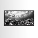 Coral Reef, Ocean Depths, Sunlight Rays, Marine Life, Canvas Print, Minimalist Nature Art, Bathroom Decor, Underwater Scene, Bedroom Wall Art